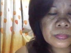 Filipino Granny showing her delites on cam