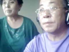 Asian Granny And Hubby Cam Sex